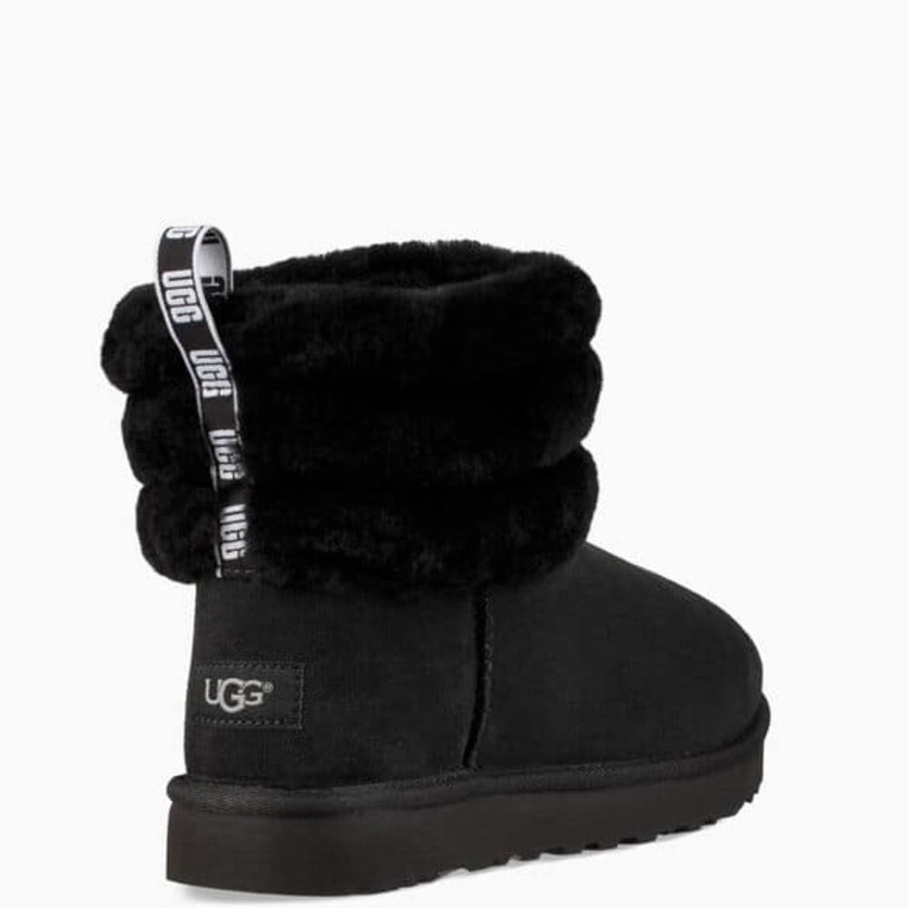 UGG fluff mini quilted boot new in box black - Picture 3 of 5